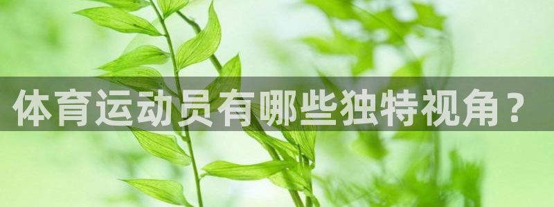 体育运动员有哪些独特视角？